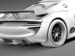 Porsche 918 RSR 2012 Model 3D