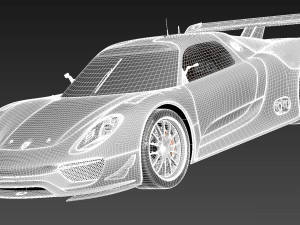 Porsche 918 RSR 2012 Model 3D