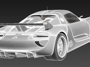 Porsche 918 RSR 2012 3D Model