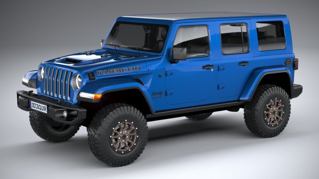 Jeep Wrangler Rubicon 392 2021 3D Модель .c4d .max .obj .3ds .fbx .stl .blend