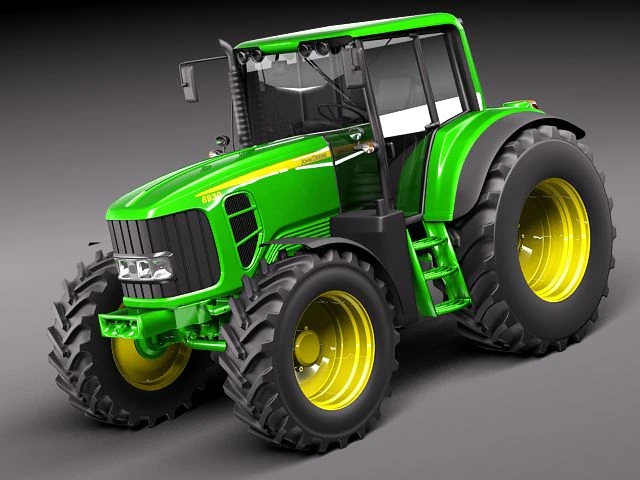 John Deere 6930 Tractor 3D Model .c4d .max .obj .3ds .fbx .stl .blend 