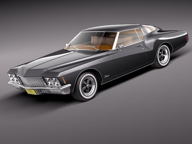Buick Riviera GS Boattail 1971 3D Model .c4d .max .obj .3ds .fbx .stl .blend 