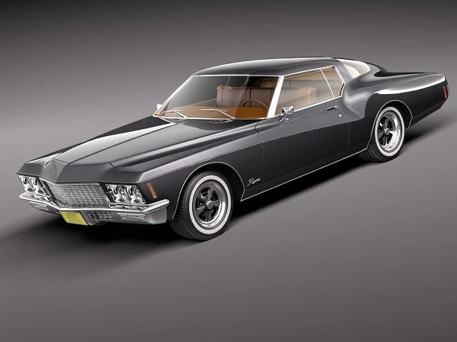 Buick Riviera GS Boattail 1971 3D Model .c4d .max .obj .3ds .fbx .stl .blend