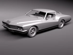Buick Riviera GS Boattail 1971 3D Model