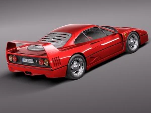 Ferrari F40 1987-1992 3D Model