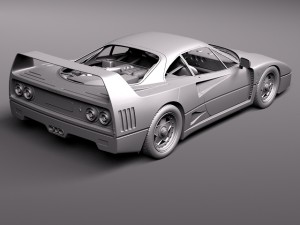 Ferrari F40 1987-1992 Modello 3D