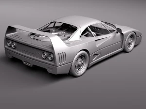 Ferrari F40 1987-1992 3D Model
