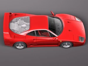 Ferrari F40 1987-1992 3D Model