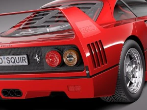 Ferrari F40 1987-1992 3D Model