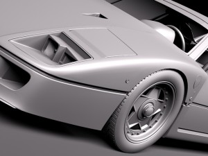 Ferrari F40 1987-1992 Modello 3D