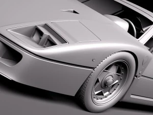 Ferrari F40 1987-1992 3D Model