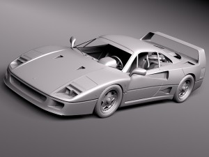Ferrari F40 1987-1992 Modello 3D