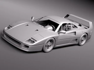 Ferrari F40 1987-1992 3D Model