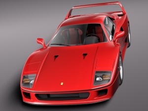 Ferrari F40 1987-1992 Modello 3D