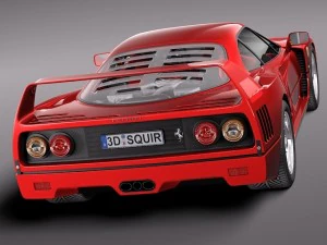 Ferrari F40 1987-1992 3D Model