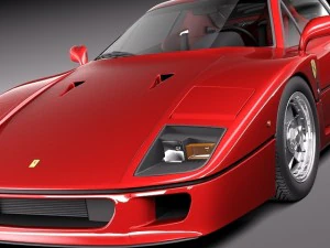Ferrari F40 1987-1992 3D Model