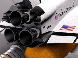 우주 왕복선 발견 3D 모델