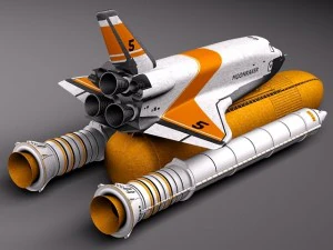 우주 왕복선 발견 3D 모델