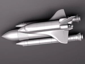 우주 왕복선 발견 3D 모델