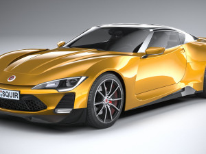 Generic Coupe 2020 lowpoly 3D-Modell