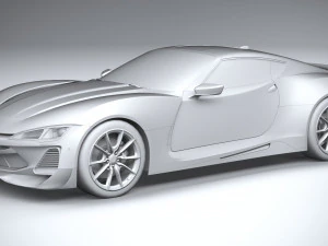 Generic Coupe 2020 lowpoly 3D Model