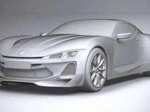 Generic Coupe 2020 lowpoly 3D Model
