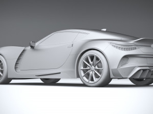 Generic Coupe 2020 lowpoly 3D-Modell