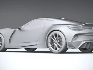 Generic Coupe 2020 lowpoly 3D Model