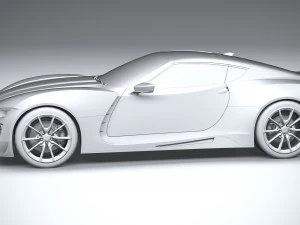 Generic Coupe 2020 lowpoly 3D Model