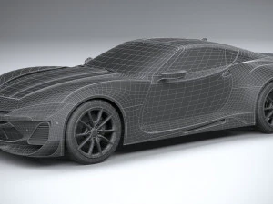 Generic Coupe 2020 lowpoly 3D Model