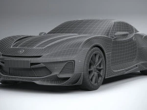 Generic Coupe 2020 lowpoly 3D Model