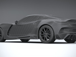Generic Coupe 2020 lowpoly 3D-Modell
