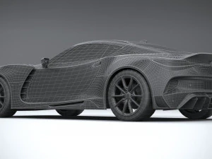 Generic Coupe 2020 lowpoly 3D Model