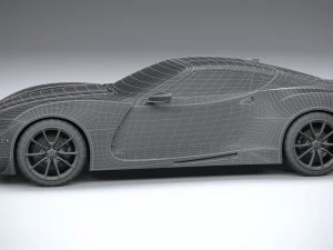 Generic Coupe 2020 lowpoly 3D Model