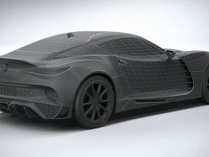 Generic Coupe 2020 lowpoly 3D Model