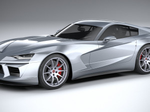 Generic Sport Coupe 2017 Lowpoly 3D मॉडल