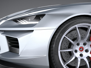 Generic Sport Coupe 2017 Lowpoly 3D Model