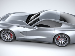 Generic Sport Coupe 2017 Lowpoly 3D Model