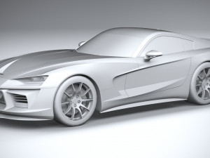 Generic Sport Coupe 2017 Lowpoly 3D Model