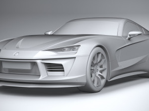 Generic Sport Coupe 2017 Lowpoly 3D Model