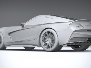Generic Sport Coupe 2017 Lowpoly 3D Model