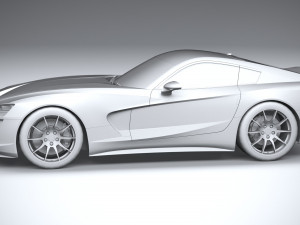 Generic Sport Coupe 2017 Lowpoly 3D Model
