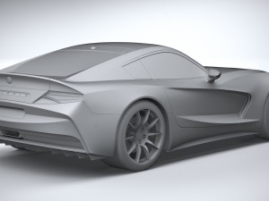 Generic Sport Coupe 2017 Lowpoly 3D Model