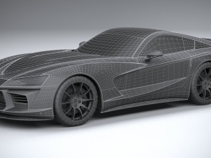 Generic Sport Coupe 2017 Lowpoly 3D Model