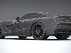 Generic Sport Coupe 2017 Lowpoly 3D Model
