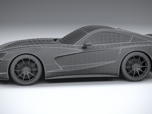 Generic Sport Coupe 2017 Lowpoly 3D Model