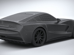 Generic Sport Coupe 2017 Lowpoly 3D Model