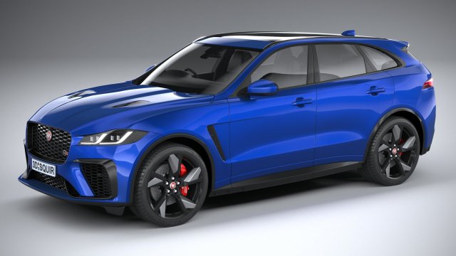 Jaguar F-pace SVR 2021 3D-Modell .c4d .max .obj .3ds .fbx .stl .blend