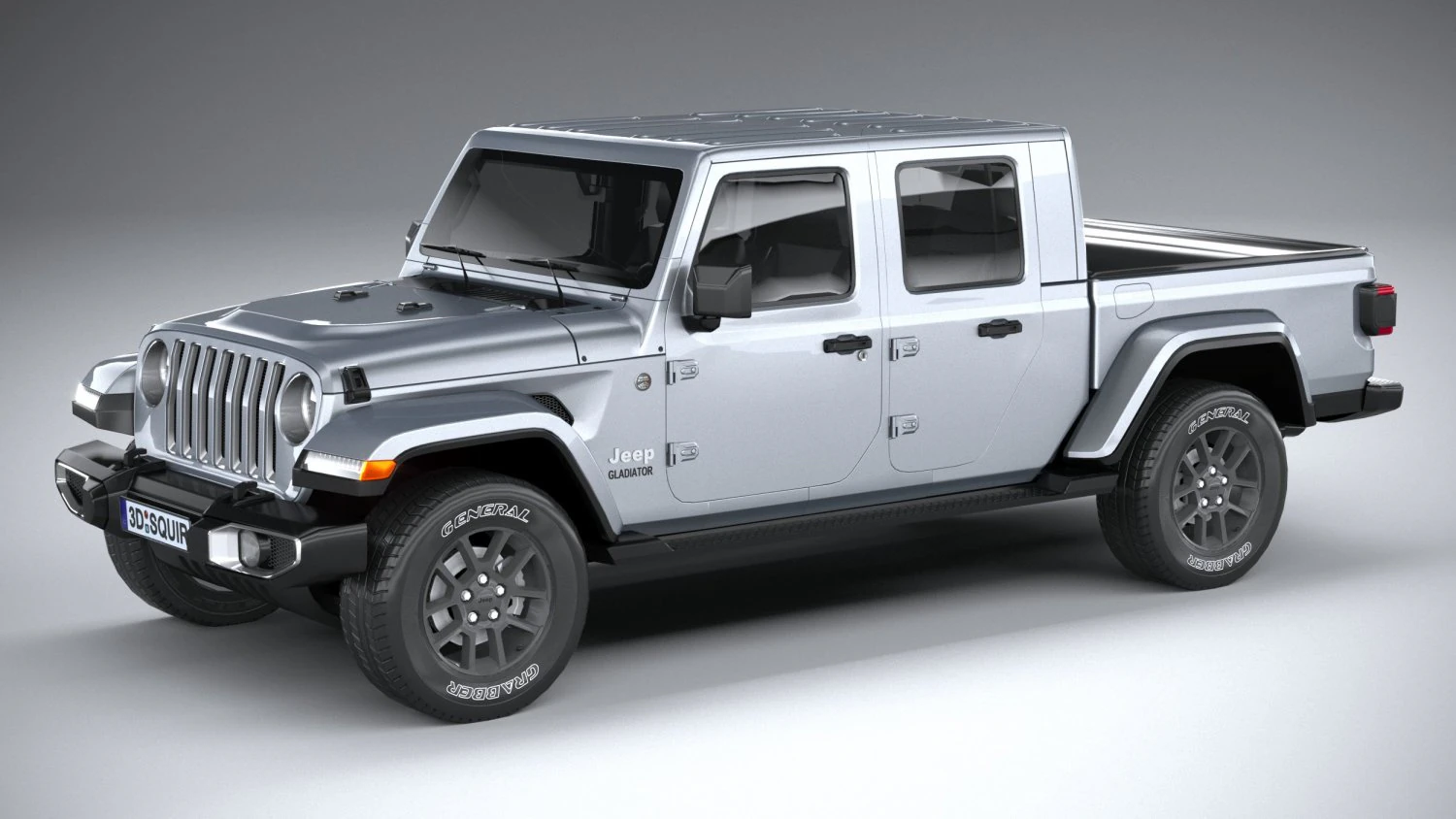 Jeep Gladiator 2020 Lowpoly 3D Model .c4d .max .obj .3ds .fbx .stl .blend 