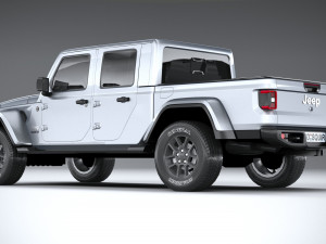 Jeep Gladiator 2020 Lowpoly 3D Model